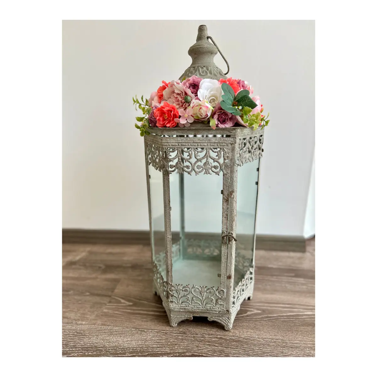 Grande lanterne fleurie