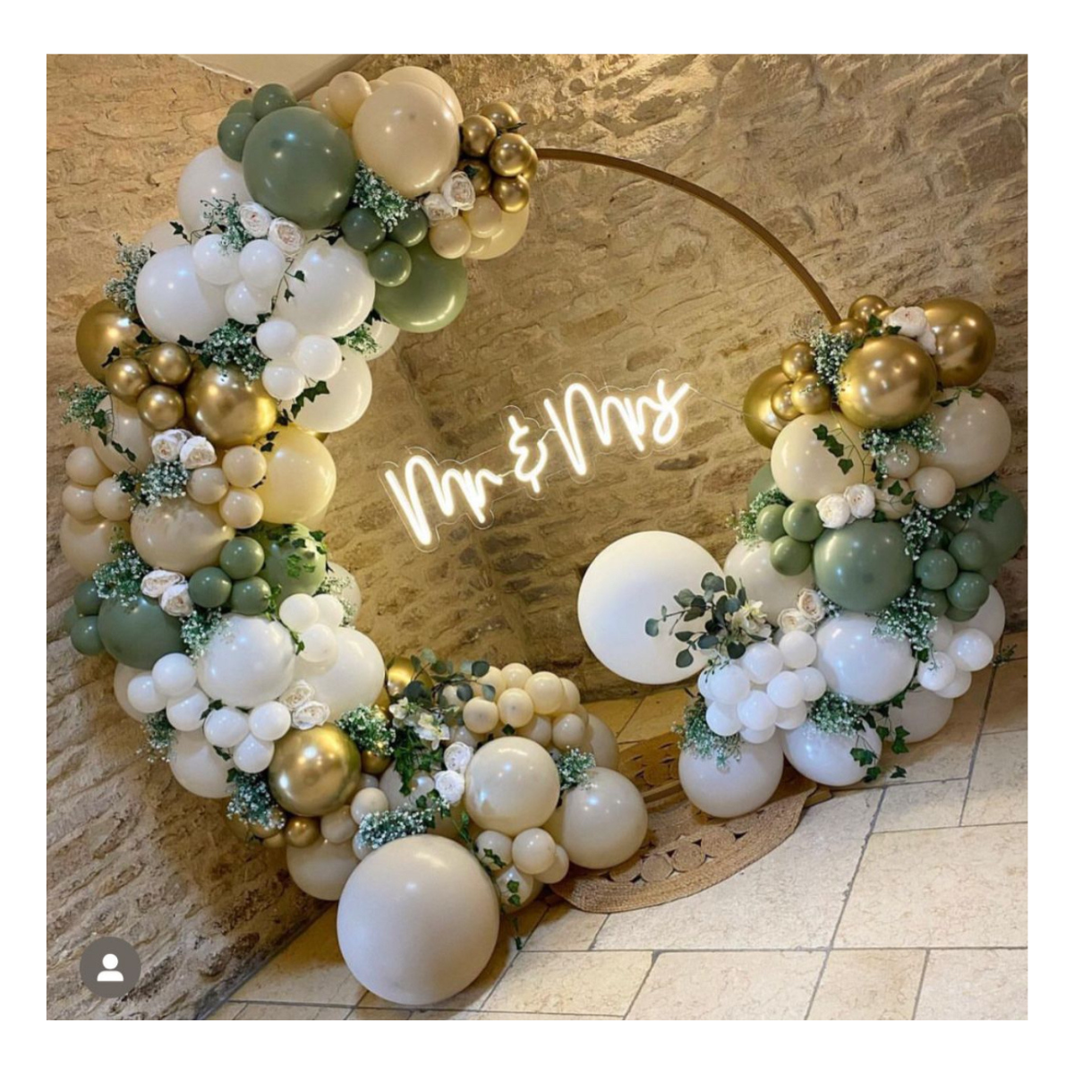 Arche métal doré rond